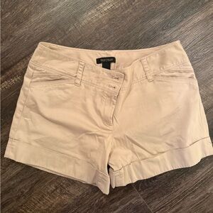 White House Black Market Beige Cuffed Women's Shorts